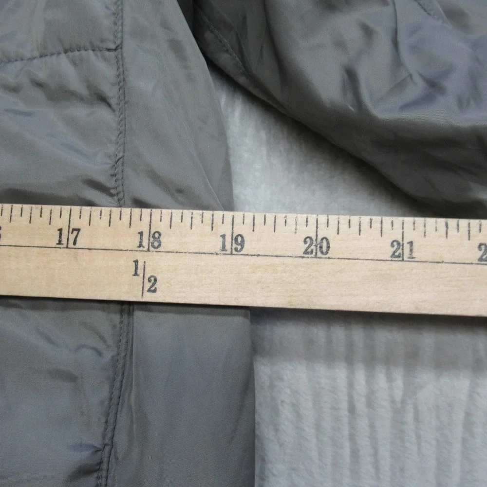 North Face Jacket Mens Small Gray Insulated Interchange FullZip Pocket Wind Rain